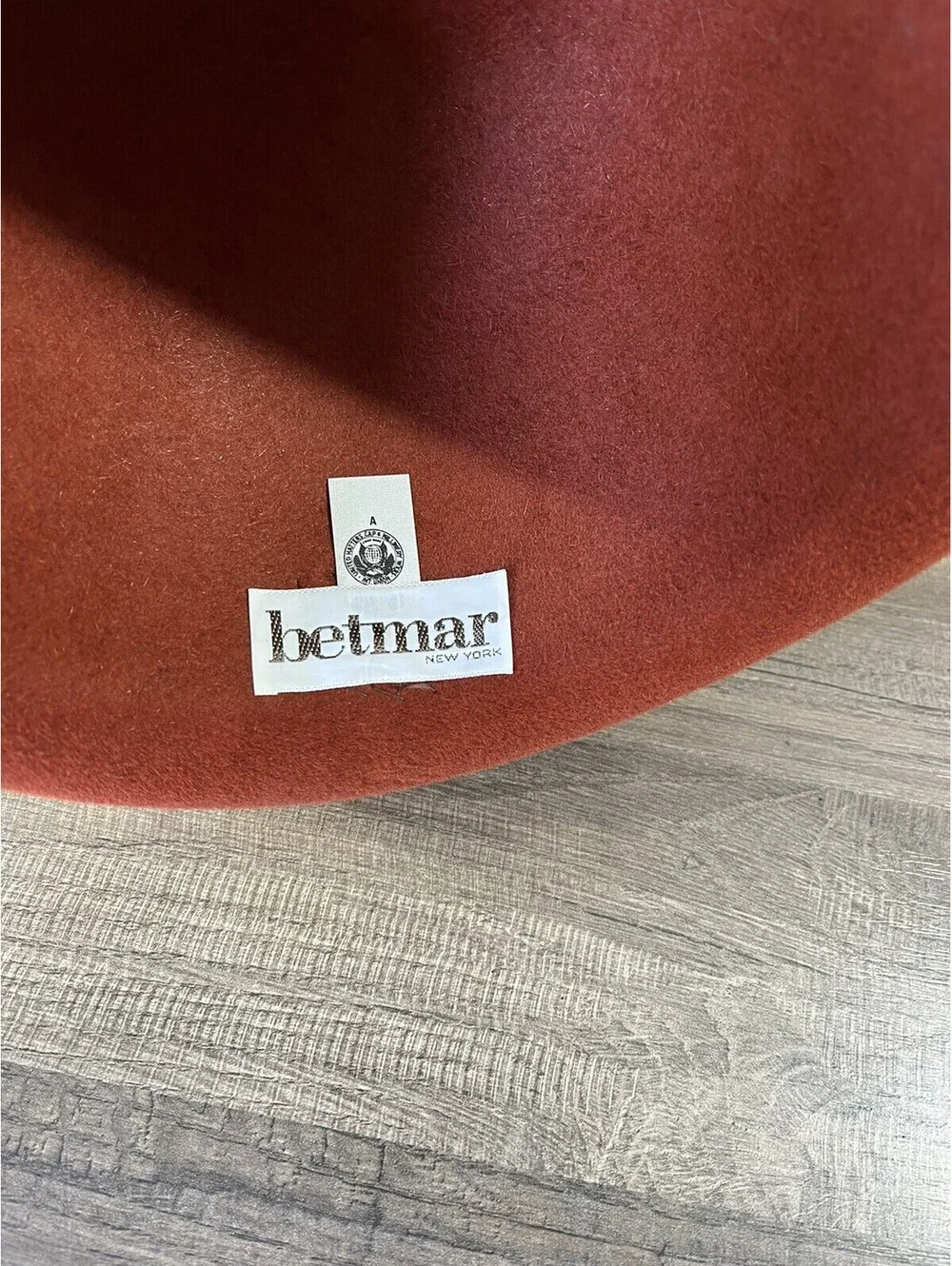 Betmar New York Brown Cloche Hat Wool with Satin Bow